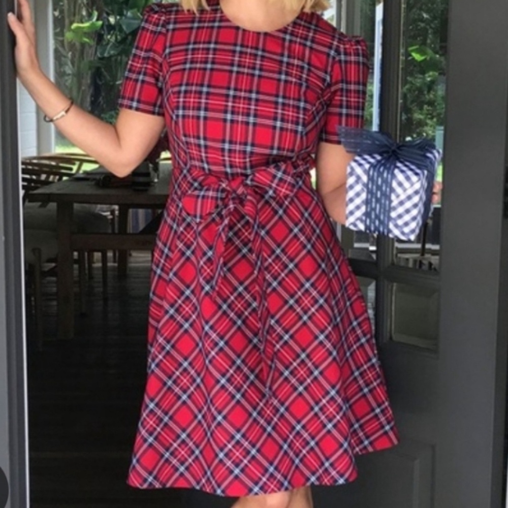 Draper James Love Circle Dress in Angie Plaid